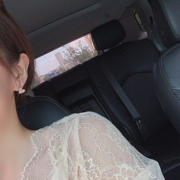 Cute Pink Heart Stone Stud Earrings for Women - Picture 9 of 11